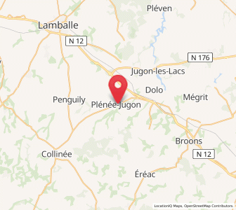 Map of Plénée-Jugon, Brittany