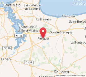 Map of Plerguer, Brittany