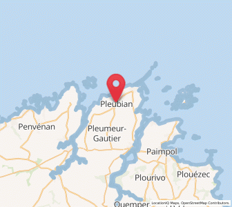 Map of Pleubian, Brittany