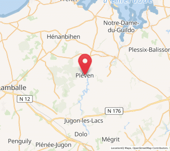 Map of Pléven, Brittany