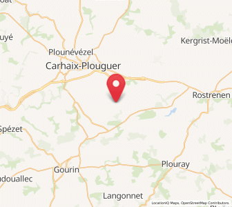 Map of Plévin, Brittany
