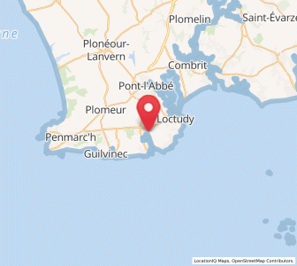 Map of Plobannalec-Lesconil, Brittany
