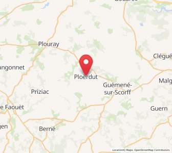 Map of Ploërdut, Brittany