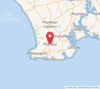 Map of Plomeur, Brittany