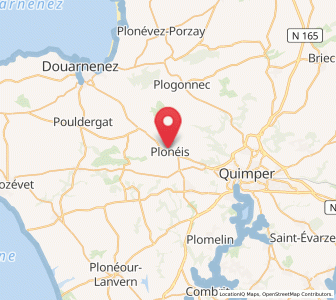 Map of Plonéis, Brittany