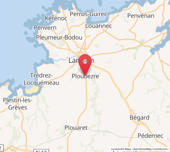 Map of Ploubezre, Brittany