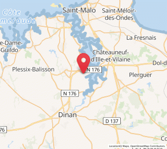 Map of Plouër-sur-Rance, Brittany