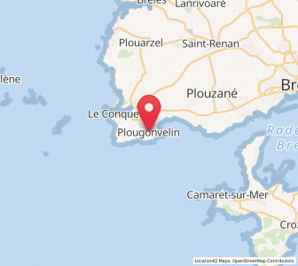 Map of Plougonvelin, Brittany