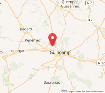 Map of Plouisy, Brittany