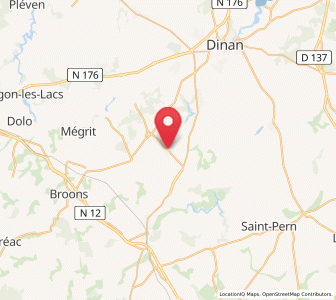 Map of Plumaudan, Brittany