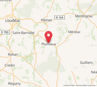 Map of Plumieux, Brittany