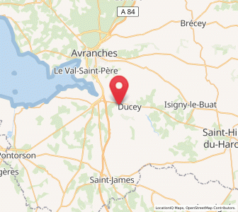 Map of Poilley, Normandy