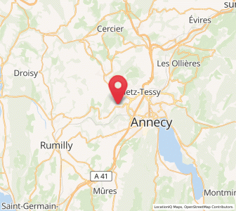 Map of Poisy, Auvergne-Rhône-Alpes