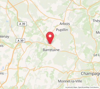 Map of Poligny, Bourgogne-Franche-Comté