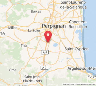 Map of Pollestres, Occitanie