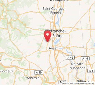 Map of Pommiers, Auvergne-Rhône-Alpes