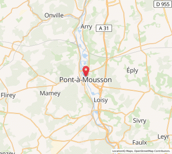 Map of Pont-à-Mousson, Grand Est