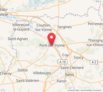 Map of Pont-sur-Yonne, Bourgogne-Franche-Comté