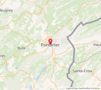 Map of Pontarlier, Bourgogne-Franche-Comté