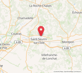 Map of Porchères, Nouvelle-Aquitaine