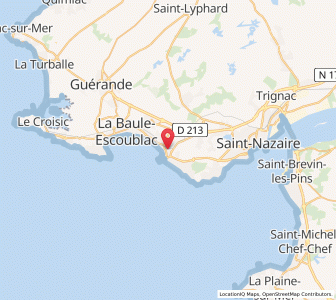 Map of Pornichet, Pays de la Loire