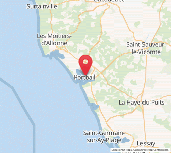 Map of Portbail, Normandy