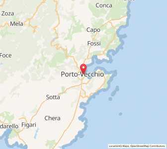 Map of Porto-Vecchio, Corsica
