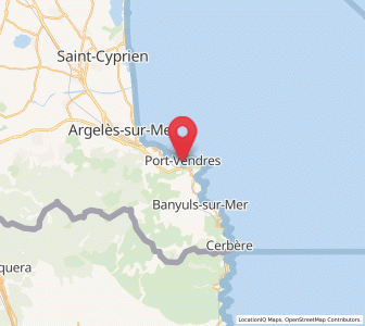 Map of Portvendres, Occitanie