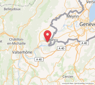 Map of Pougny, Auvergne-Rhône-Alpes
