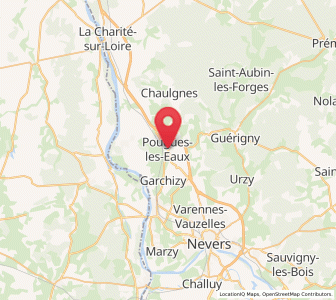 Map of Pougues-les-Eaux, Bourgogne-Franche-Comté