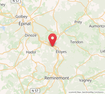 Map of Pouxeux, Grand Est