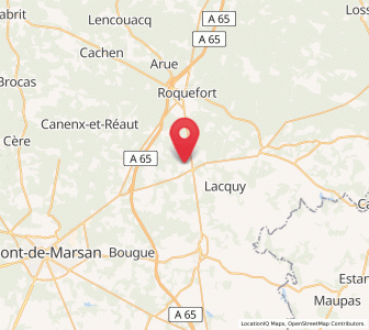 Map of Pouydesseaux, Nouvelle-Aquitaine