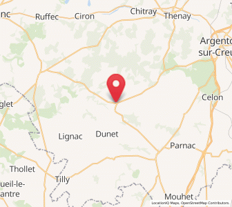 Map of Prissac, Centre