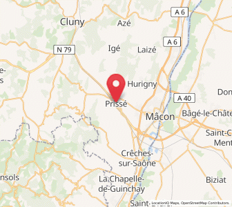 Map of Prissé, Bourgogne-Franche-Comté