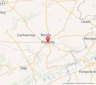 Map of Provins, Île-de-France