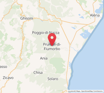 Map of Prunelli-di-Fiumorbo, Corsica