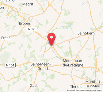 Map of Quédillac, Brittany