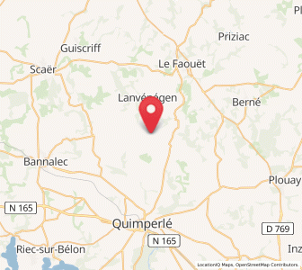 Map of Querrien, Brittany