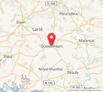Map of Questembert, Brittany