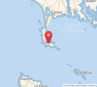 Map of Quiberon, Brittany