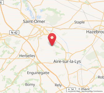 Map of Quiestède, Hauts-de-France