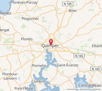 Map of Quimper, Brittany