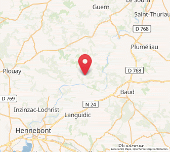 Map of Quistinic, Brittany