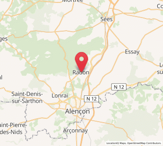 Map of Radon, Normandy