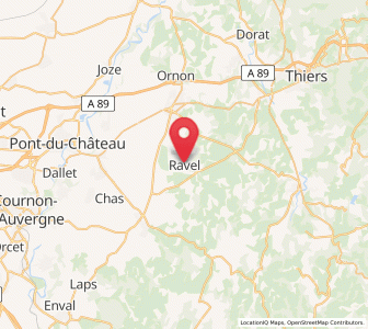 Map of Ravel, Auvergne-Rhône-Alpes
