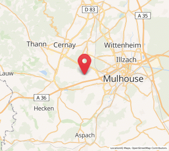 Map of Reiningue, Grand Est