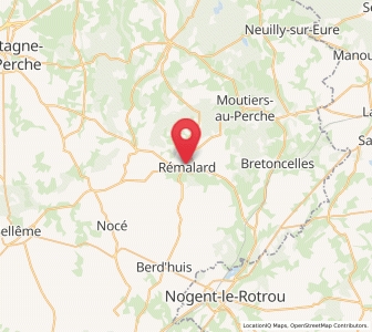 Map of Rémalard-en-Perche, Normandy