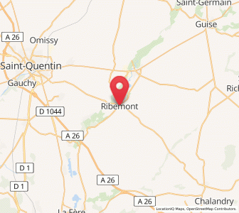 Map of Ribemont, Hauts-de-France
