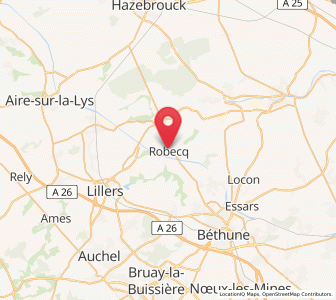 Map of Robecq, Hauts-de-France