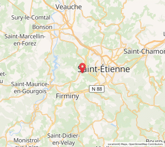 Map of Roche-la-Molière, Auvergne-Rhône-Alpes